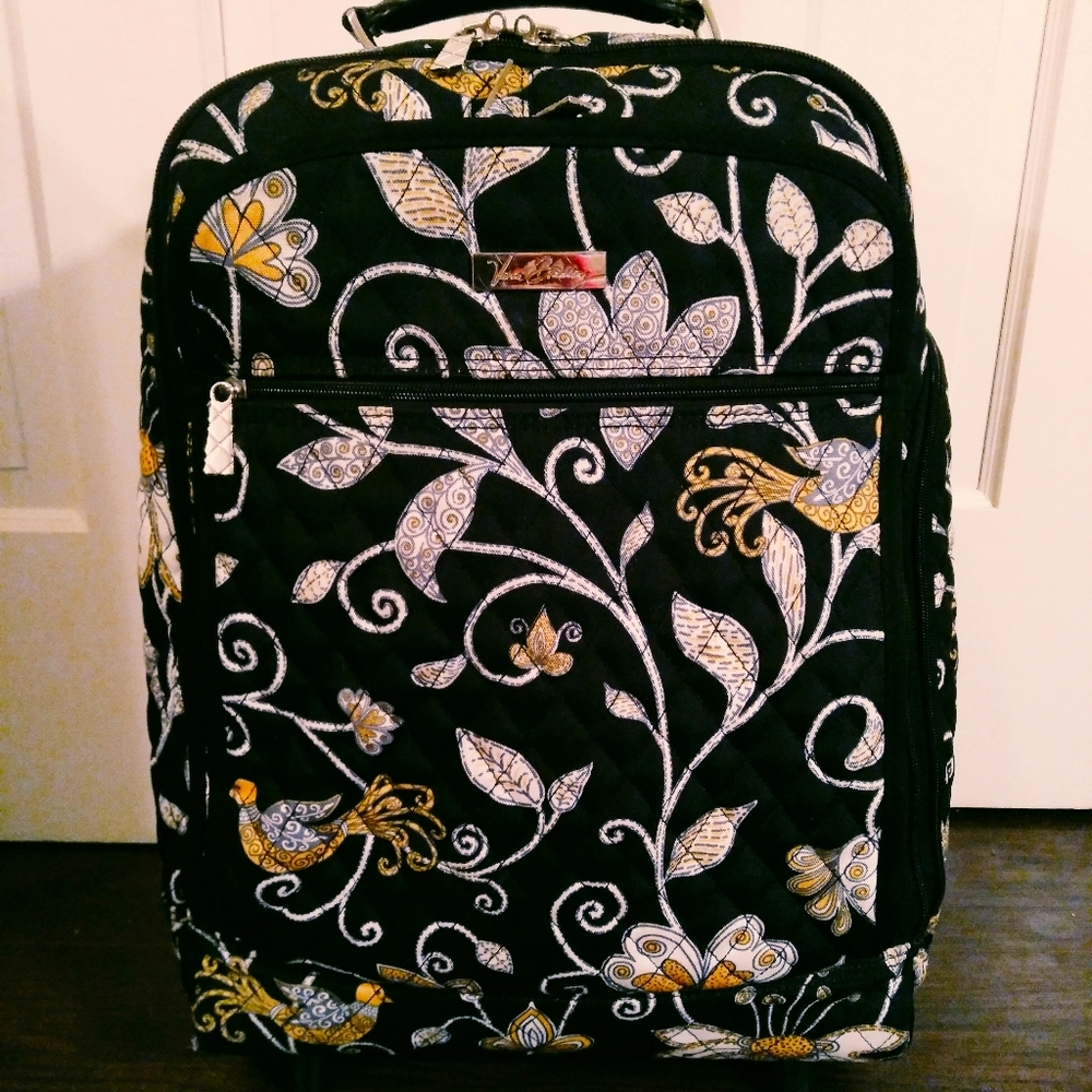 Vera Bradley Yellow Bird Rolling Luggage/Suitcase